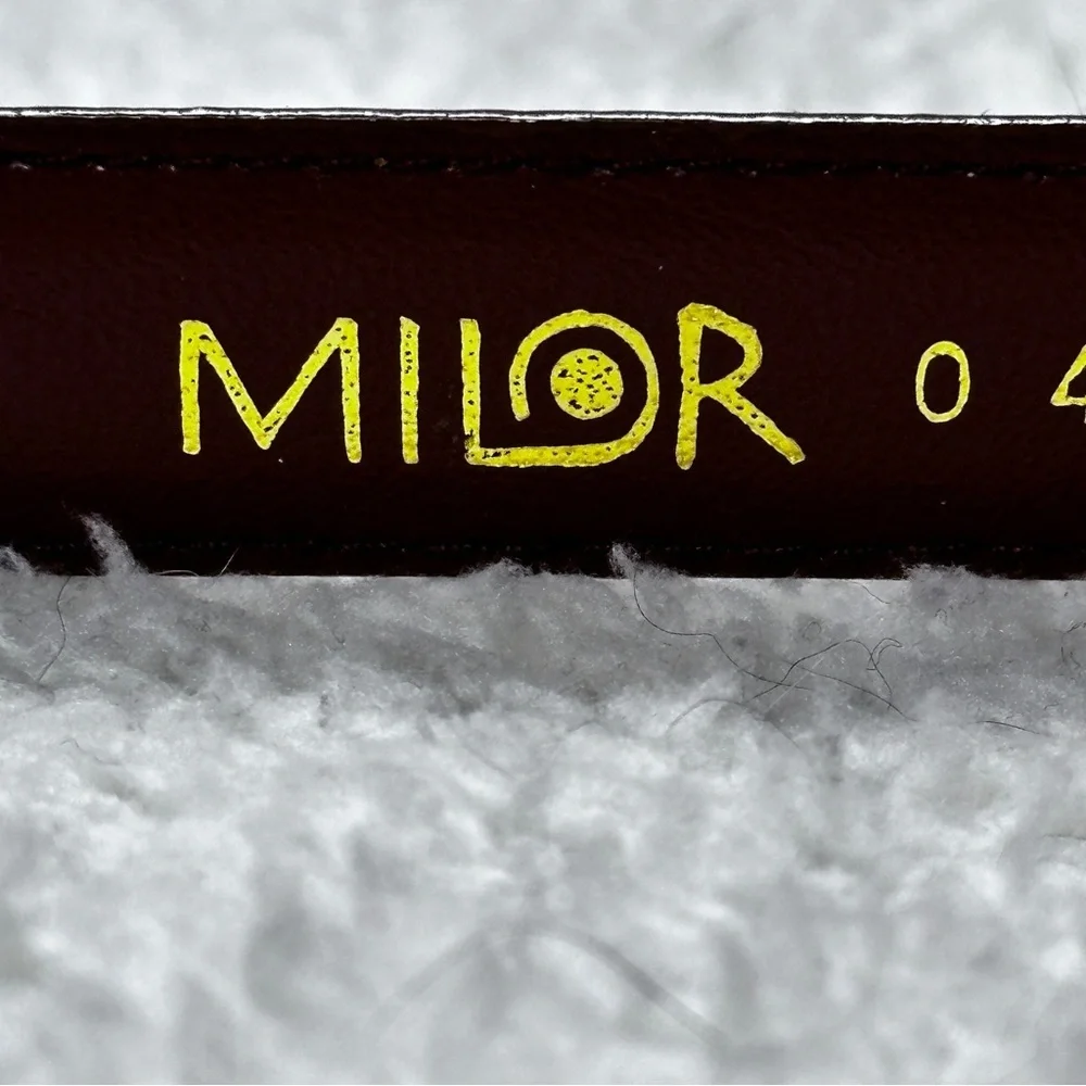 Milor genuine snake 🐍 skin caramel  belt, gold & silver slim buckle S/M EUC!